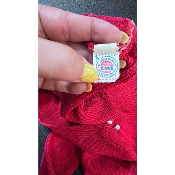 Tricots by Youth Guild Womens Ribbed Knit Long Sleeve Maxi Long Dress Red Size 6 - Picture 15 of 16